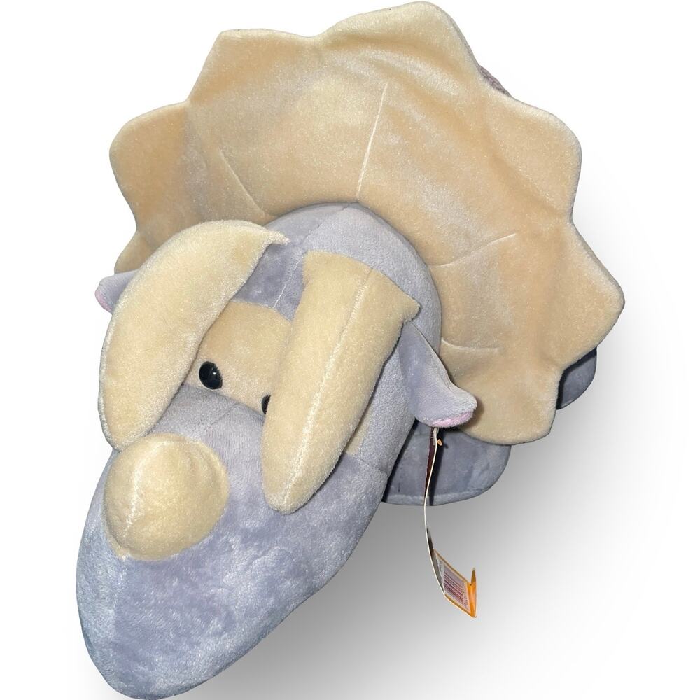 Animal Alley Toys R Us Triceratops Dinosaur Plush Stuffed Gray Cream 23" 2009